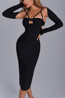 Anika Cutout Midi Bandage Dress - Bellabarnett