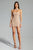 Fahrenheit Diamante Mesh Mini Dress - Nude