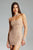 Fahrenheit Diamante Mesh Mini Dress - Nude