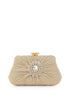 Fero Pleated Diamante Clutch