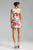 Katty Flower Print Diamante Mini Dress