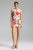 Katty Flower Print Diamante Mini Dress