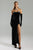 Inez Diamante Velvet Maxi Dress - Black