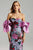 Vinly Flower Sequins Ruffled Shoulder Dress