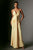 Ock Deep V Halter Satin Maxi Dress