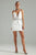 Kathy Sleeveless Diamante Mini Dress - White