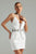 Kathy Sleeveless Diamante Mini Dress - White