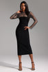 Emmi Long Sleeve Bandage Midi Dress