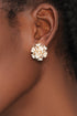 Maliya Flowers Pearl Diamond Earrings