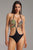 Ymmi Halter Diamond Hollow Out Mini Swimwear