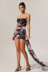 Orli Printed Flowers Streamer Mini Dress