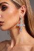 Vella Diamond Cross Earrings