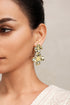 Pillose Flowers Metal Earrings