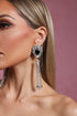 Triasa Diamond Tassels Drop-Shaped Earrings