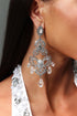 Print Diamond Tassels Hollowed Out Earrings