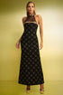 Eamon Sequins Diamond Slim Bandage Maxi Dress