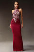 Elisabeth Flowers Sequins Slim Maxi Dress