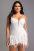 Tryphosa Feather Diamond Mini Dress