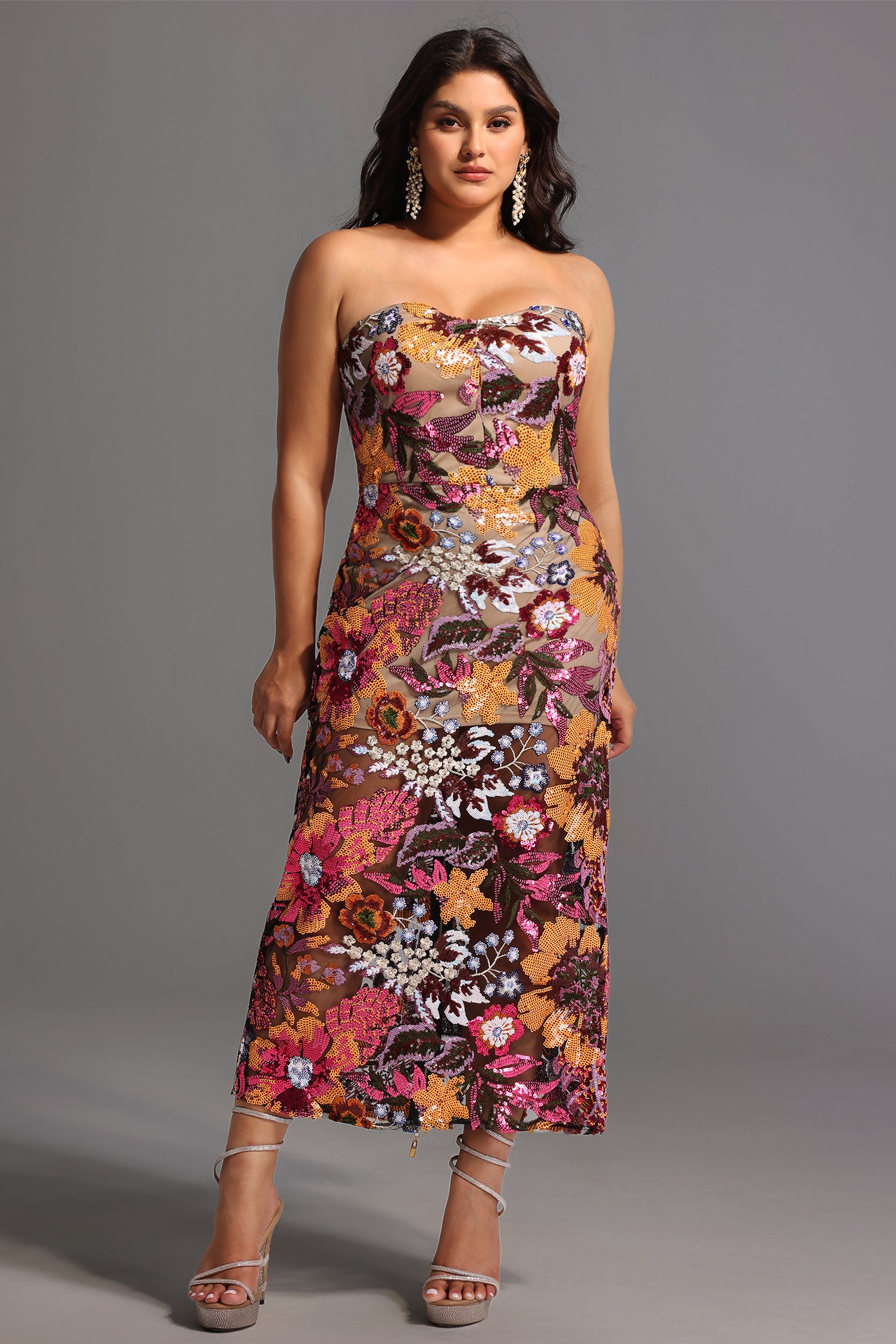 Satu Floral Glitter Maxi Dress