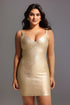 Maryam Metallic Gold Cocktail Dress