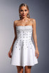 Kalic Strapless Diamond Bandage Mini Dress