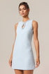 Velma Round Neck Sleeveless Hollow Out Sequin Mini Dress
