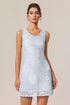 Viky Round Neck Sleeveless Flowers Mini Dress