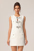 Mishra Sleeveless Diamond Bowknot Mini Dress