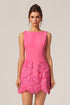 Mona Round Neck Sleeveless Flowers Mini Dress