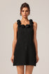 Sophia Round Neck Sleeveless Flowers Mini Dress