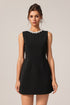 Kayley Round Neck Sleeveless Pearl Mini Dress