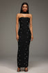Nesya Sleeveless Pearl Bandage Maxi Dress