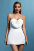 Villa Strapless Flower Mini Dress