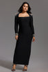 Niaca Rhinestones Bandage Midi Dress