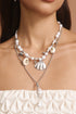 Ketrina Pearl Seashell Double Layer Necklace