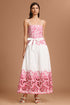 Dazze Halter Embroidery Flowers Maxi Dress