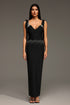Zohara Sleeveless V-Neck Bow Bandage Maxi Dress