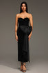 Wezal Sleeveless Slit Bow Maxi Dress