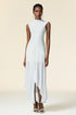 Zandy Round Neck Sleeveless Folds Asymmetric Maxi Dress