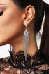 Print Diamond Tassels Geometry Earrings