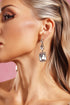 Mattey Diamond Geometry Square Earrings