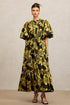 Jaca Puff Sleeves Maxi Dress