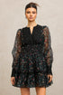 Lestie V-Neck Long Sleeves Floral Printed Mini Dress