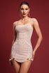 Shanley Romantic Contour Sleeveless Crystal Mini Dress