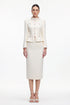 Qerly Elegant Tailored Long Sleeve Tweed Jacket and Skirt Set