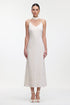 Kasuni Elegant Contour Sleeveless Textured Knit Maxi Dress