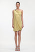 Joy Chic Contour Sleeveless Drape Knit Mini Dress