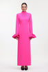 Ziriy Chic Tailored Long Sleeve Puff Detail Woven Maxi Dress
