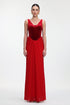 Elysande Chic Contour Sleeveless Pleated Velvet Maxi Dress