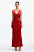 Elysande Glamorous Contour V neck Sequin Maxi Dress